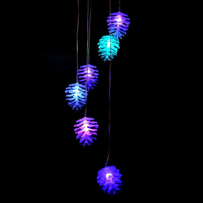 Pine Cones Style Solar Power Sensor LED Light Outdoor Colorful