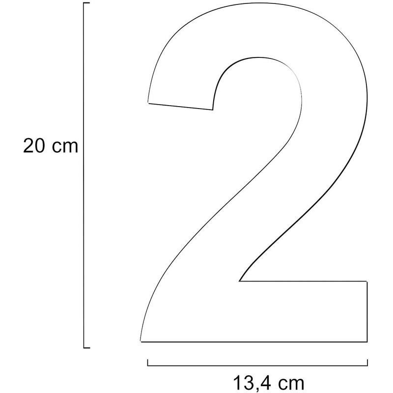 Metzler Solid Steel House Number, in White, Traffic White, RAL