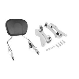 NOVALLA Detachable Passenger Backrest Sissy Bar with 4 Point Docking Hardware Kits Fit for Harley Touring 2014-2024 (Chrome)