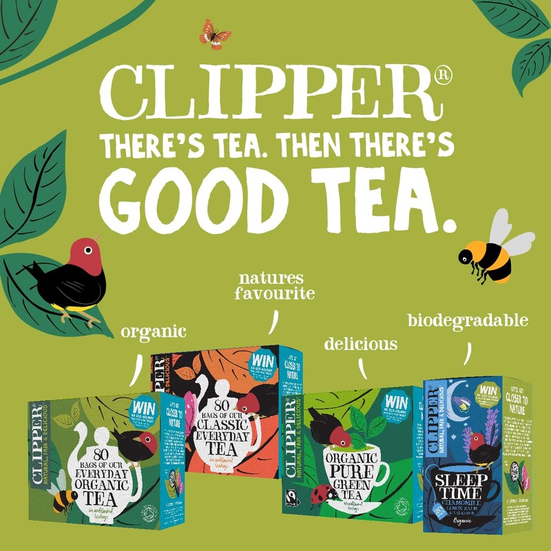 Clipper Organic Lemon Green Tea Bags | 80 Teabags for