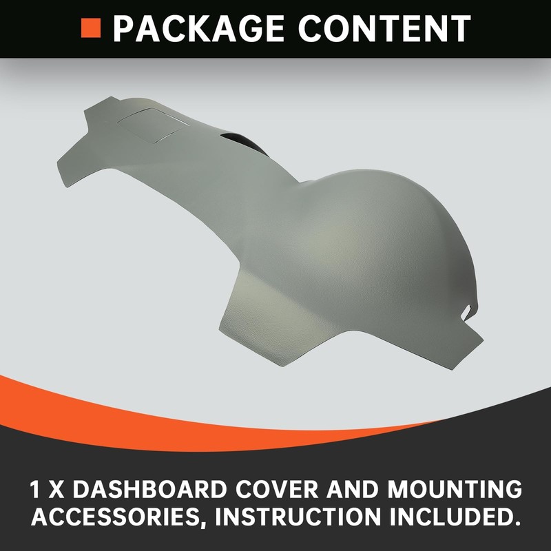 Kojem Dashboard Cap Cover Compatible with 2007-2011 Toyota Camry Gray