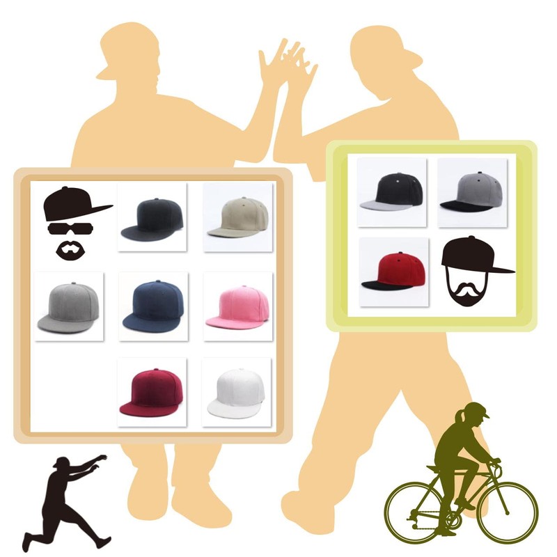 Goodspoon Snapback Hat, Flat Brim, Flat Bill Cap, Hat, white