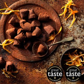 Monty Bojangles Orange Angelical Cat Tin, Cocoa Dusted Truffles, Fire Dancer - 135g