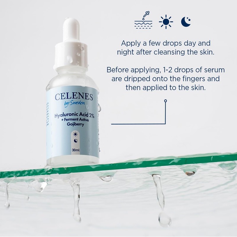 Celenes by Sweden - Hyaluronsäure Serum 2% mit aktiv fermentierter