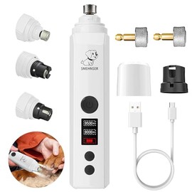 JESWO Cortauñas para Perro Recargable, 2 Velocidades Corta Uñas Canino con 2 Luz Led, Cortauñas para Gato Sin Dolor Silencioso, Limador de Uñas para Perro y Gatos Grande, Mediano y Pequeño