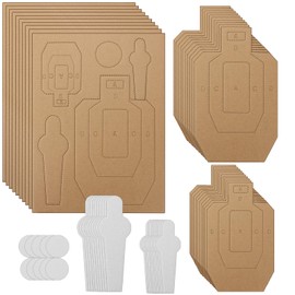 10 Set 50 Pcs Cardboard Targets for Shooting Silhouette Targets in Reduced Scale Dry Fire Targets Torso Targets for Shooting Range and Practice