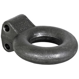 Buyers Products B16140 Plain Finish Forged Steel Tow Eye, 3" ID, 10 Ton Towing Eye, Pintle Hook Hitch Lunette Ring for Adjustable Channel Bracket, MGTW 20,000lbs