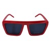 Komonee Sunglasses Red Thick Frame Black Lens Tint Glasses Designer