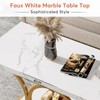 Tribesigns 47.24" Modern Coffee Table with Geometric Metal Legs and