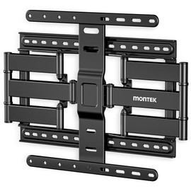 monTEK 1.1" Ultra Slim TV Wall Mount for 37-75 Inch TVs, 132lbs Heavy Duty, 4X Weight Tested, Full Motion Articulating Bracket, Max VESA 400x400mm, Fits 16/18" Studs