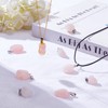 UNICRAFTALE 24pcs Natural Rose Quartz Pendants Gemstone Charms Stone Pendants