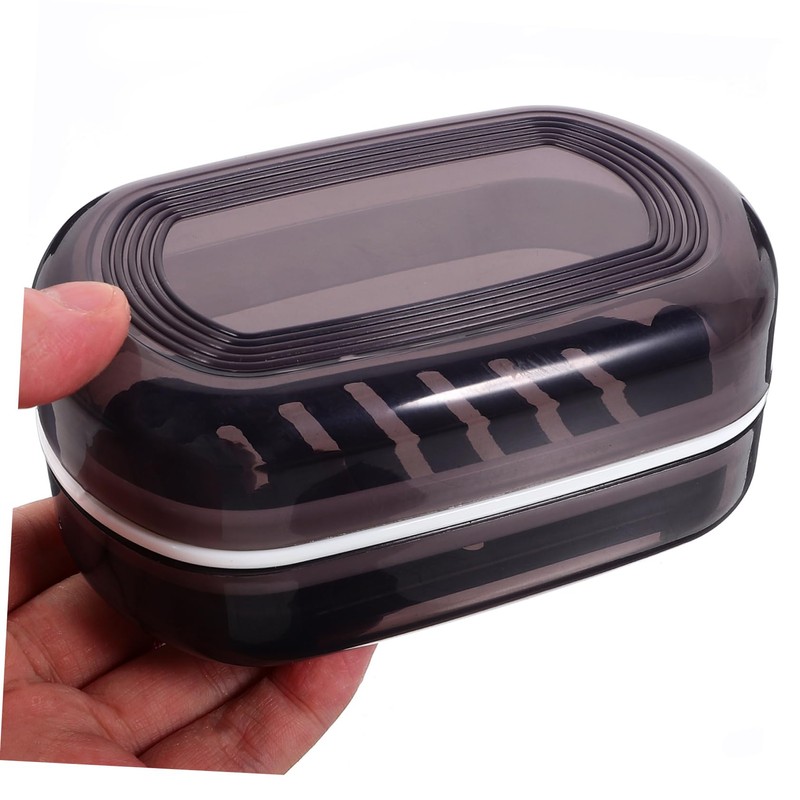 ABOOFAN Travel Soap Holder with Lid Portable Soap Case Drain