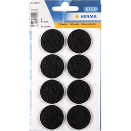 Herma 15003 Felt Pads, Black, Ø 28 mm