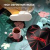 1 x Heart Coaster - Name Christian Gamer Black Red