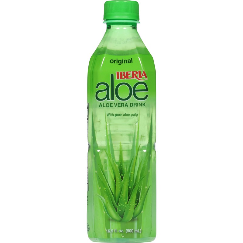 Iberia Aloe Vera Juice Drink with Pure Aloe Pulp, Original,16.9