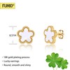 FUNIO 18K Gold Plated Clover Earrings for Women-Van Cleef Four