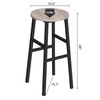MAHANCRIS Bar Stools, Set of 2 Round Bar Chairs with