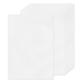 xiaoxiaozhijia Pack of 6 White Plastic Sheets, DIN A4 (21 x 297 mm), PP Board, 1 mm Thick, for Modeling, Home Decoration, Crafts