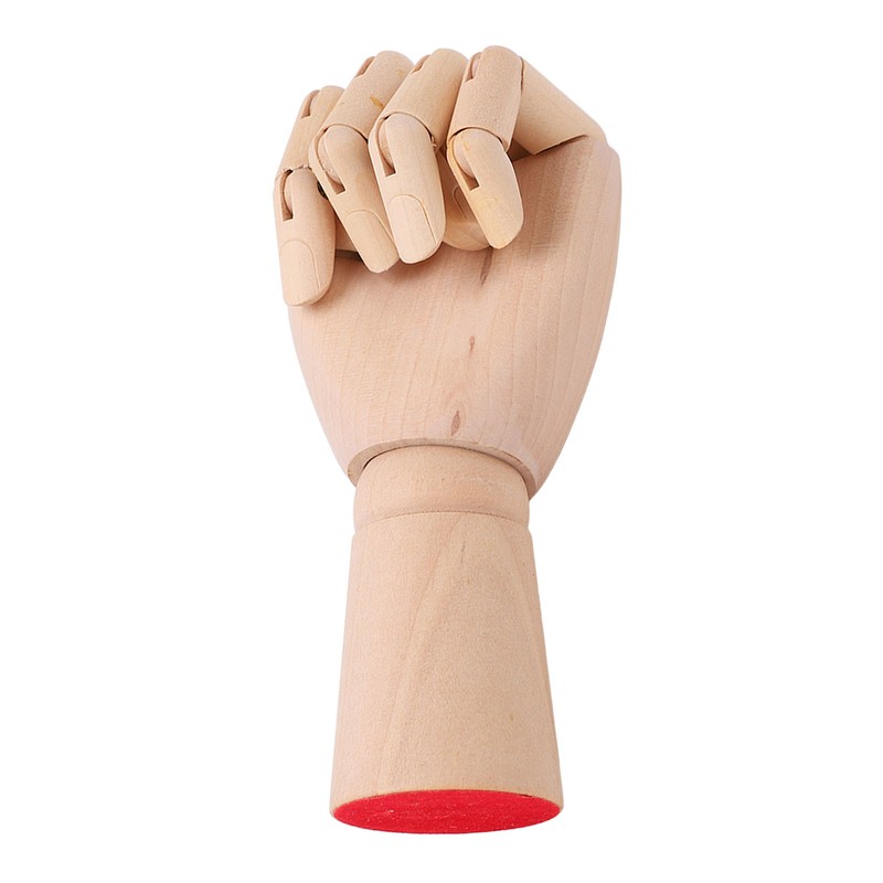 Wood Mannequin Hand Flexible Joints Fingers Drawing Mannequin Hand for