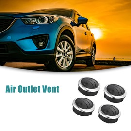 ACROPIX Air Outlet Vent Louvered Dashboard Electroplate Knob Fit for RV Bus Boat Yacht Caravan Black - Pack of 4