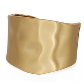 Matte Wide Bangle, Hammered Matte, Simple Bangle, Thick, Wide, Bangle, Gold, Openable, Casual Bangle, Women's