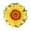 Evergreen 18" Hand Painted and Embossed Shaped Bird Bath, Sunflower