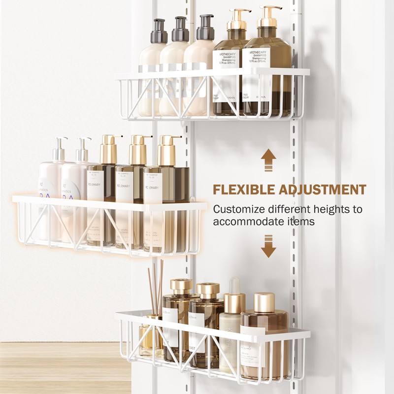 Delamu Adjustable Over the Door Pantry Organizer, 6-Tier Metal Pantry