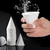 100 Count White Paper Cone Cups,5oz Snow Cone Cups for