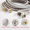 2 Pack 12 FT Washing Machine Hoses with 90 Degree