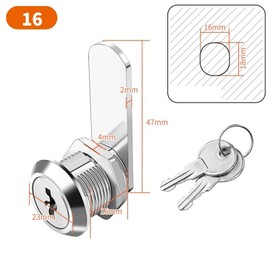 SANMLX RV Storage Locks, Camper Compartment Storage Door Locks with Keys, Cabinet Lock for RV Camper Travel Trailer, Drawer Cabinet Toolcart Storage, 5/8 Inch 2 Locks with 4 Keyed Alike, Zinc Alloy