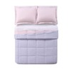 My World Solid Pleated 2-Piece Duvet Set, Twin XL, Lavender/Blush