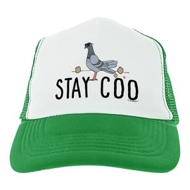 Pigeon Gifts for Women Pigeon Pun Stay Coo Trucker Hat Green