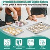 TeamFar Baking Sheet Set of 3, 16/12.5/9.3 Inch Stainless Steel