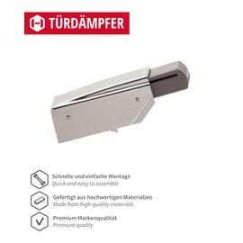 Gedotec Blumotion Door Damper | Pack of 10 | 973A0600 | for Blum Medium Twin Stop Hinges | Door Stop Damper for Clip-on | Soft and Quiet Closing of Furniture Doors | Slip-on Damper