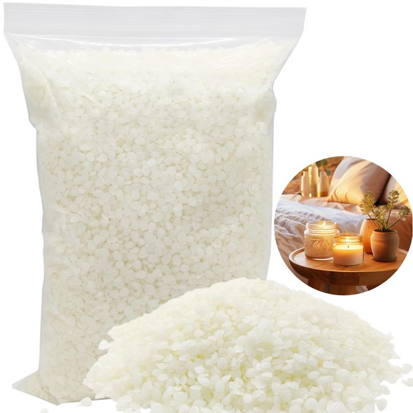 AHSNYLC White Beeswax Pellets Beeswax-Pastilles -1330g Beeswax for Candle Making,Wax