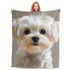 Cute Maltese Dog Blanket Gifts for Women Girls Dog Lovers,