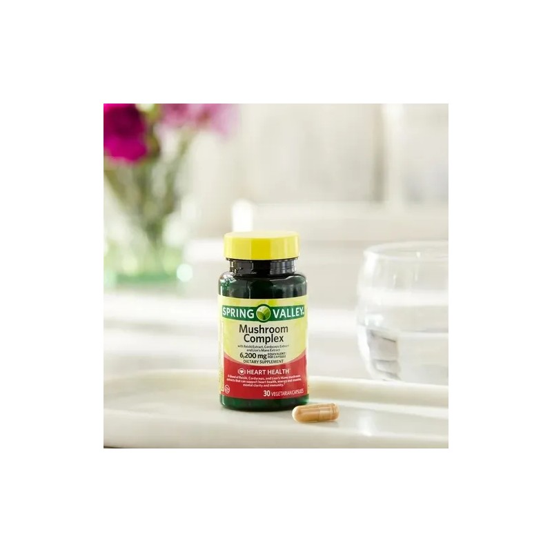 Spring Valley Mushroom Complex Concentración Melena León Sabor Sin Sabor