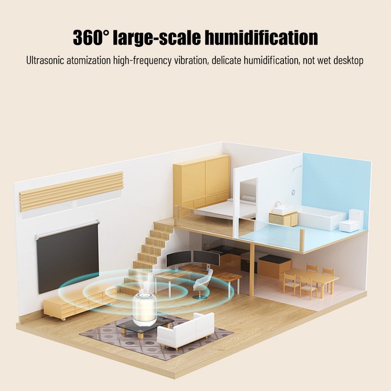 3L Cool Mist Humidifier with Two Nozzles Four Mist Levels