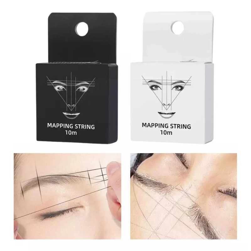 Universo en Linea Hilo Entintado Cejas Mapa Mapping Diseño Microblading