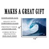 Large Blue Wave Kitchen Glass Cutting Board Ocean Decorative Gift