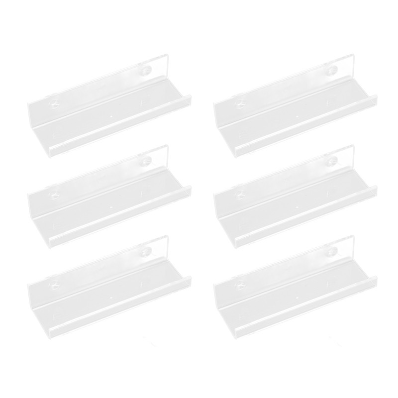 6 Pcs Acrylic Record Shelf Wall Mounted Clear Vinyl Record