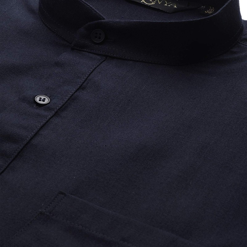 SOJANYA (Desde 1958), algodón para hombre, solo Kurta, Azul marino,