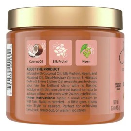Shea Moisture Gel Styling Coco /hibiscus /aceite Linaza 425g