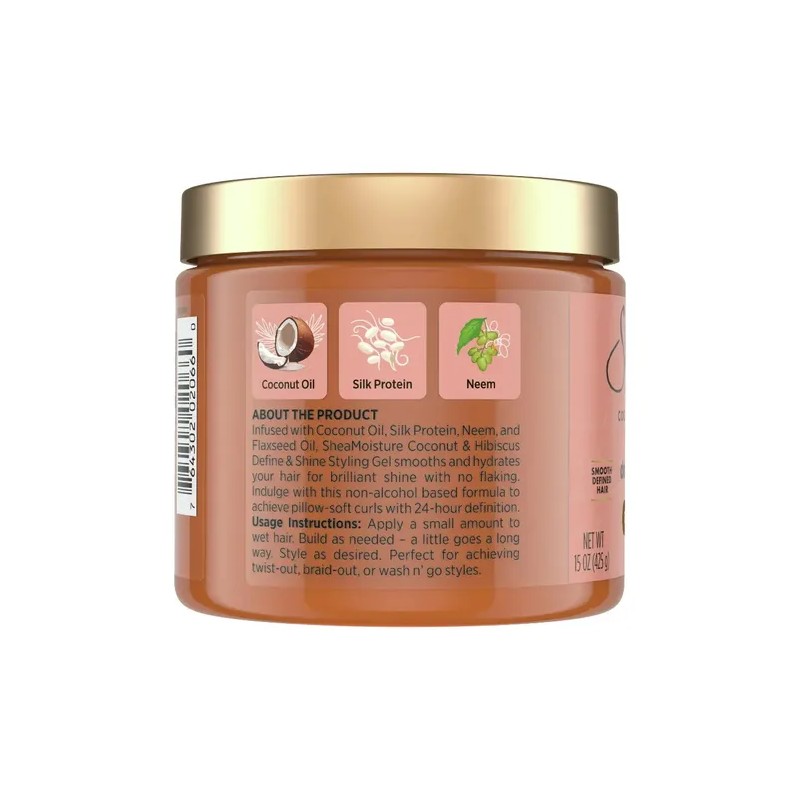 Shea Moisture Gel Styling Coco /hibiscus /aceite Linaza 425g