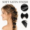 30-Pack Mini Satin Bow Hair Clips, Classic Black, Alligator Clips