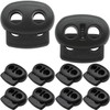 LRMYS Dual-Holes Spring Cord Locks Set, Double 5mm Holes Loaded