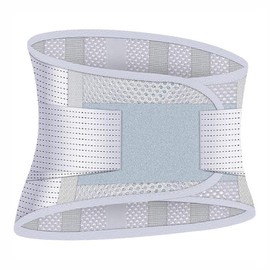 Summer Thin Waist Supporter Waist Corset Mesh Lumbar Support Belt for Sports Double Compression Lightweight Breathable Sweat Resistant for Women Men Work L 80-90cm