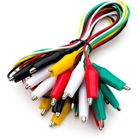10 Pcs Alligator Clips Electrical with Wires, Preminum Crocodile Alligator Clips with Testing Probes Test Leads with Dual Ended Insulators Cable for Electric Circuit Connection, DIY School Experiments