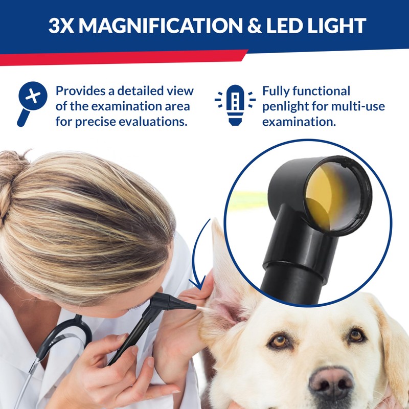 Dixie Ems Basic Medical Pocket Size Otoscope with LED Light,