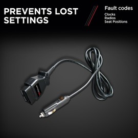 Schumacher OBD II Memory Saver Cable – Preserves Vehicle Settings During Maintenance – Compatible with Most Vehicles